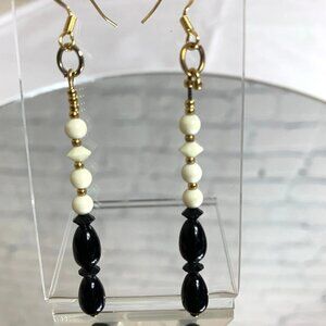 Reimagined Glass Bead Gold Plated Hook Earrings